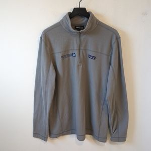 Patagonia Grey Men's Micro D Fleece Pullover  Sweatshirt With Logo Brand
